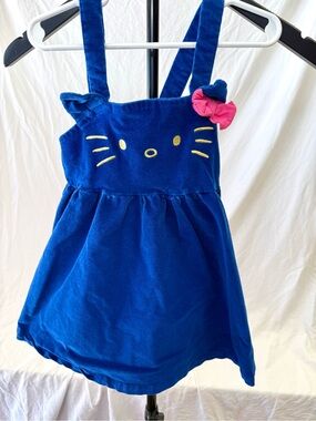 Hello Kitty Navy Corduroy Jumper with Pink Logo Tag